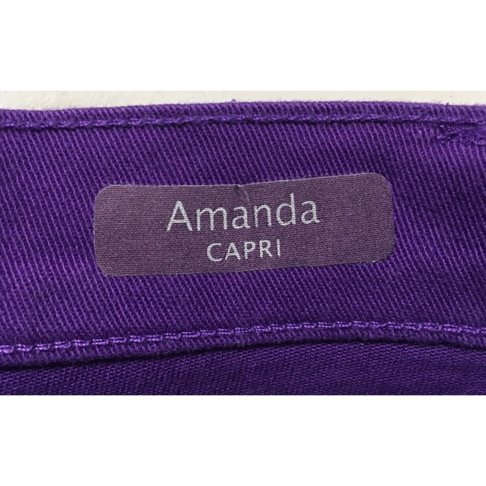 Gloria Vanderbilt Amanda Capri Women Size 10 Purple NEW Belted Tummy Slimmer